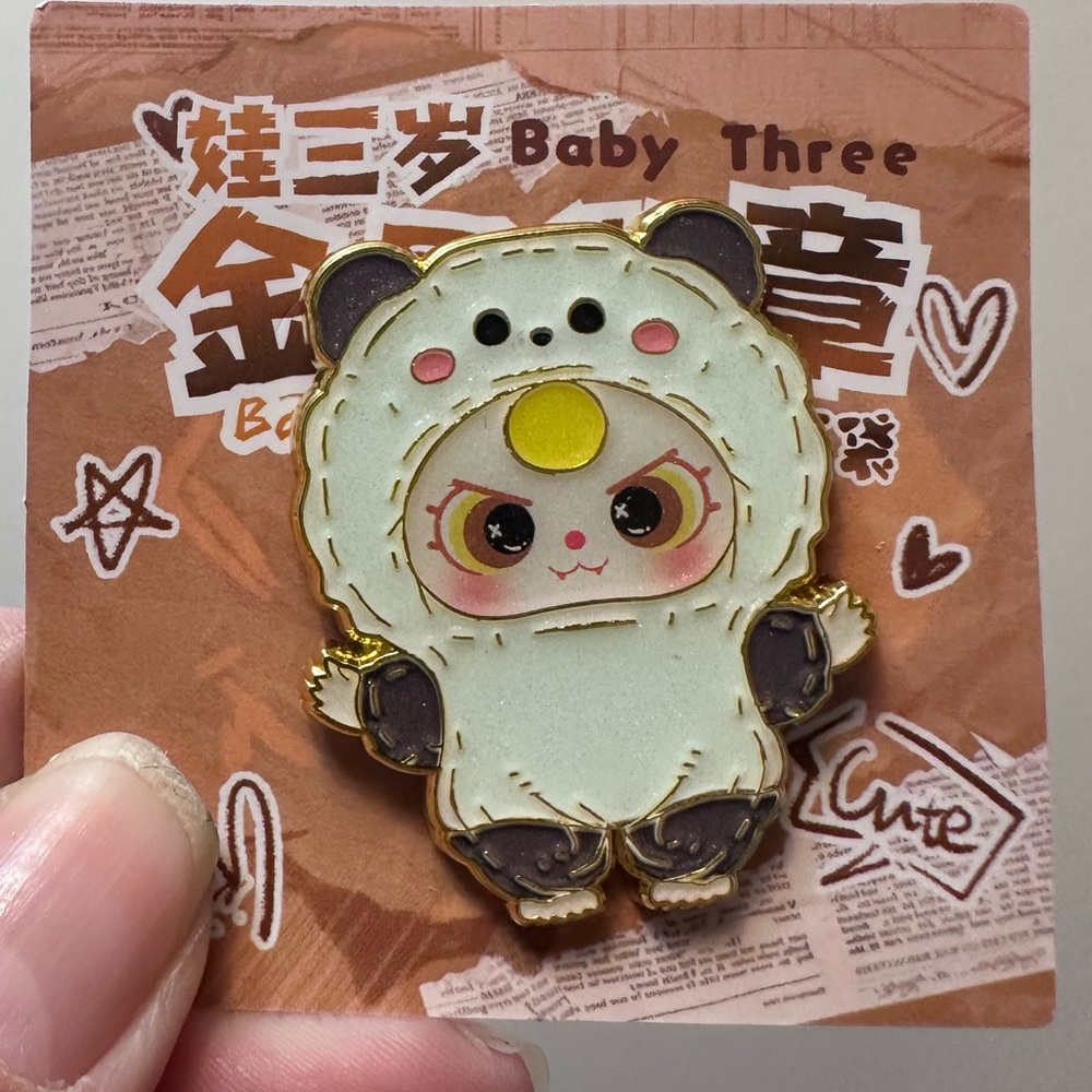 Badge of Metal Panda Bear Enamel Pin